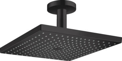 Douche de tête Hansgrohe Raindance E 300 air 1 jet avec raccordement plafond en noir mat