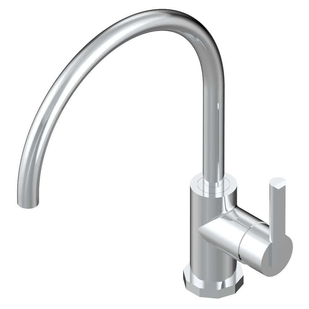 Mitigeur de lavabo monotrou THG 240 avec vidage - Collection &quot;Les Ondes à manettes&quot;