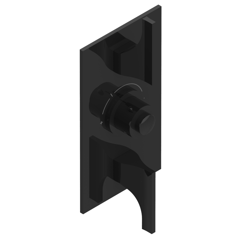 Set de finition THG pour douche thermostatique à encastrer avec deux robinets d'arrêt à 2 fonctions - Collection "Pure" - vue 2