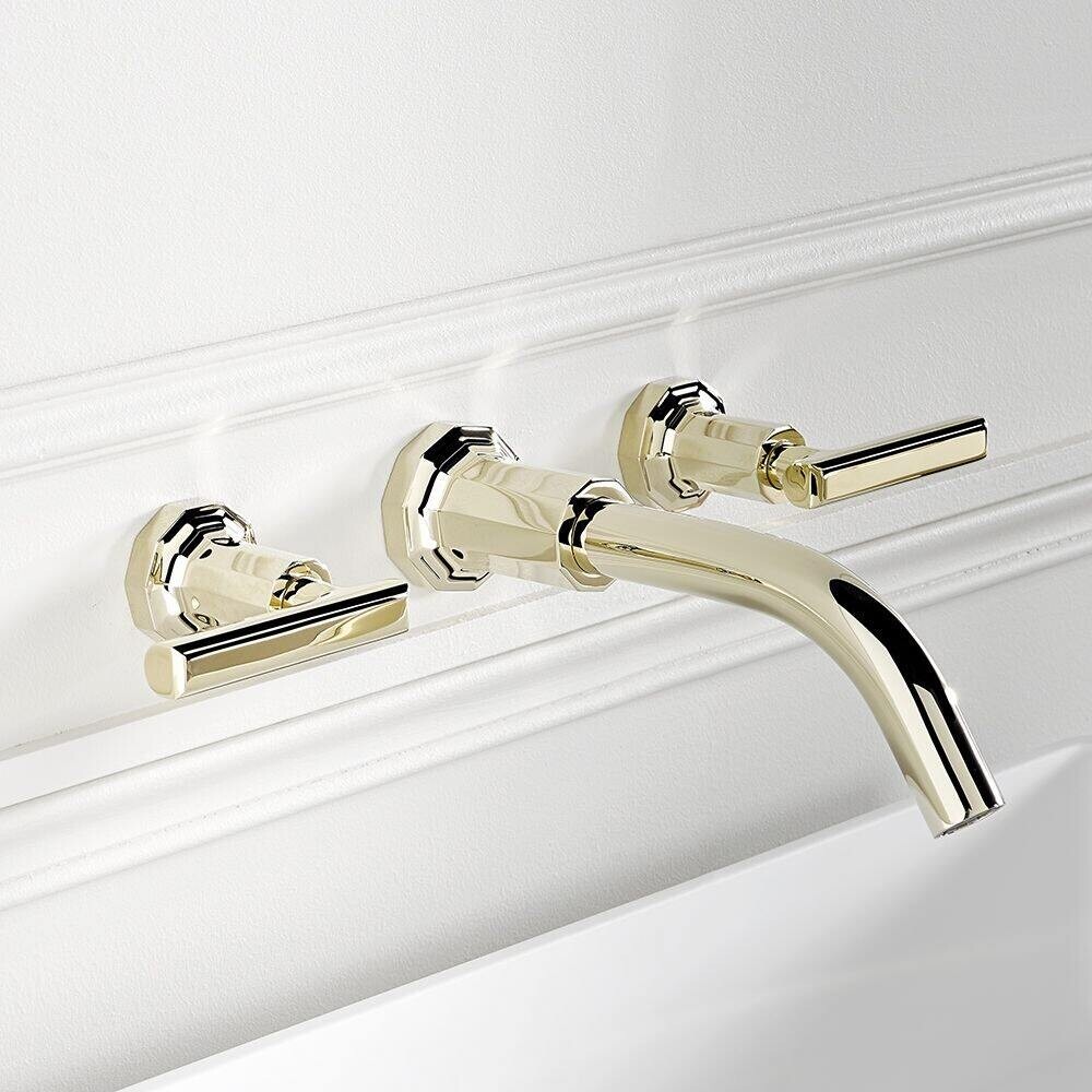 Mélangeur de bain / douche encastré THG avec bec goliath - Collection &quot;Les Ondes à manettes&quot;