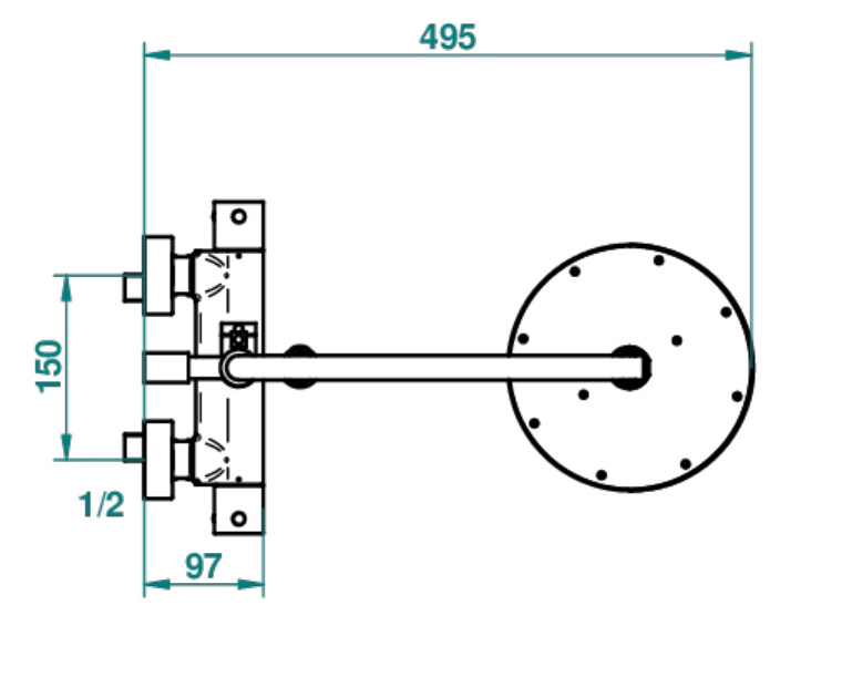 Colonne de douche thermostatique THG - Collection "O" — vue 4