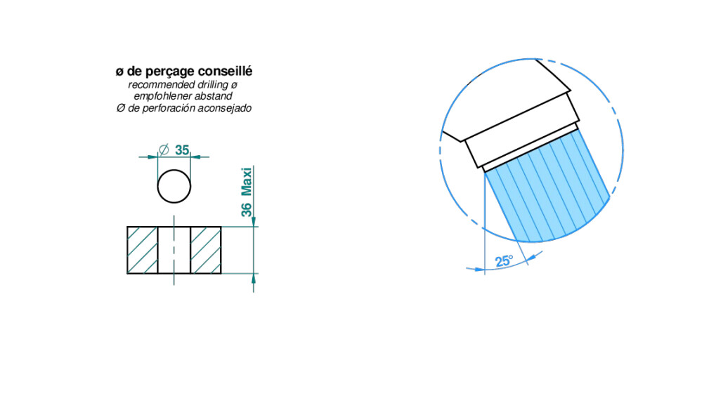 Mitigeur de lavabo monotrou THG 80 avec vidage - Collection "Anoa" — vue 3