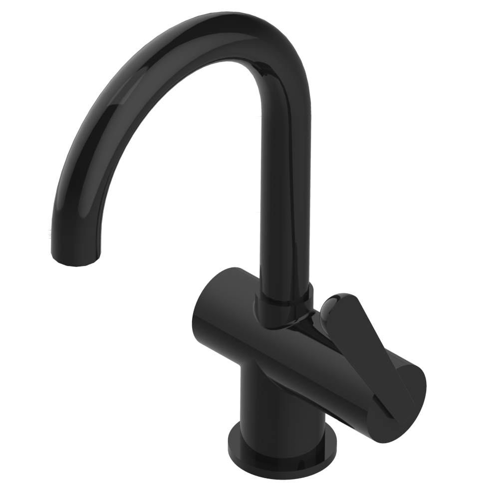 Mitigeur de lavabo monotrou THG 190 avec vidage bec haut - Collection "Dean"