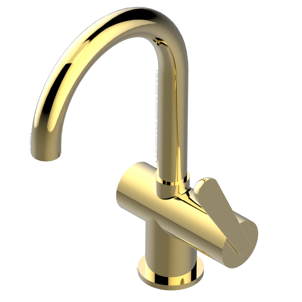 Mitigeur de lavabo monotrou THG 190 avec vidage bec haut - Collection "Dean" - vue 3