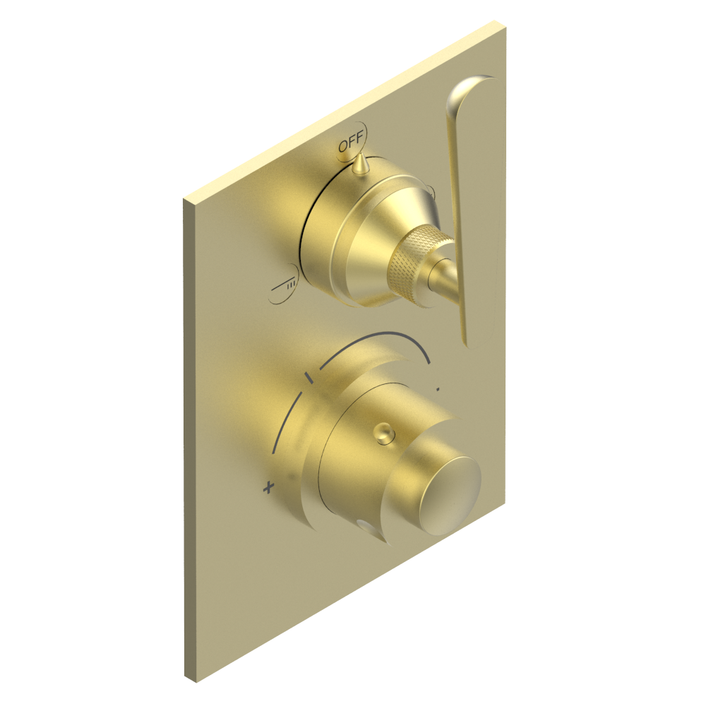 Set de finition THG pour douche thermostatique à encastrer 2 fonctions avec inverseur - Collection "Dean" — vue 3