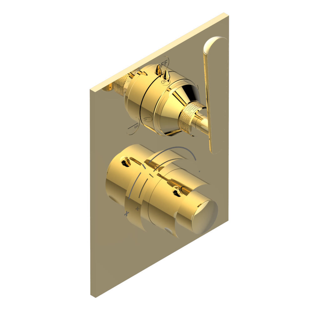 Set de finition THG pour douche thermostatique à encastrer 2 fonctions avec inverseur - Collection "Dean" — vue 4