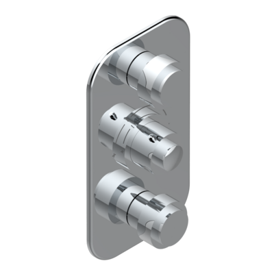 Set de finition THG pour douche thermostatique à encastrer avec deux robinets d&#39;arrêt - Collection &quot;Diplomate&quot;