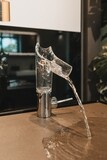 AXOR Starck V Mitigeur de lavabo 140, bec en verre, bonde à écoulement libre