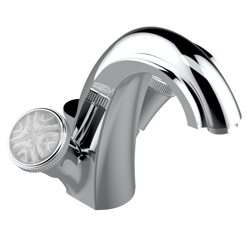 Mélangeur de lavabo monotrou THG avec vidage - Collection &quot;Hirondelles&quot;