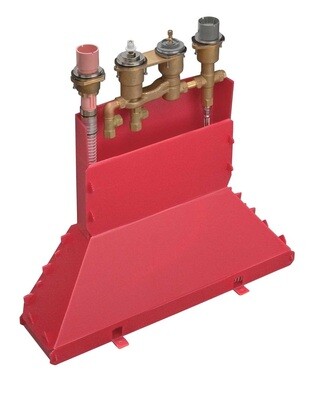 Corps d'encastrement pour mitigeur thermostatique 4 trous pour montage sur bord de baignoire