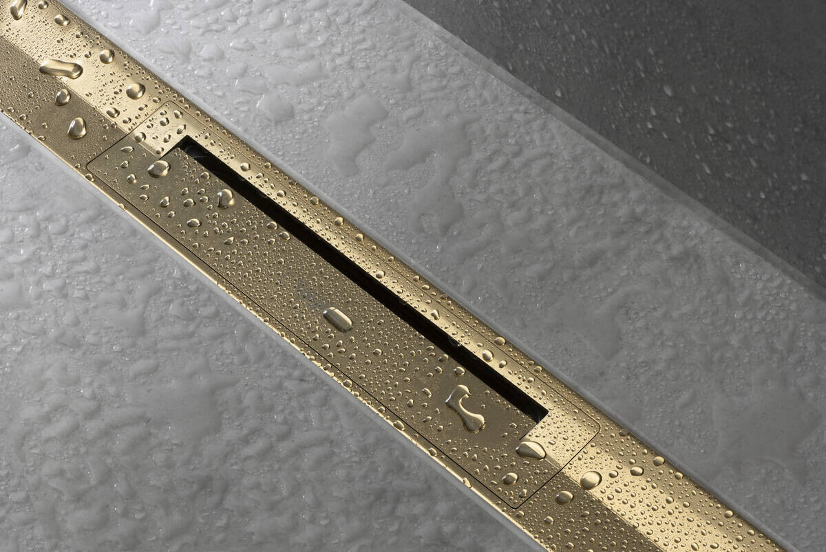 Set de finition Hansgrohe RainDrain Flex 700 mm découpable en bronze brossé