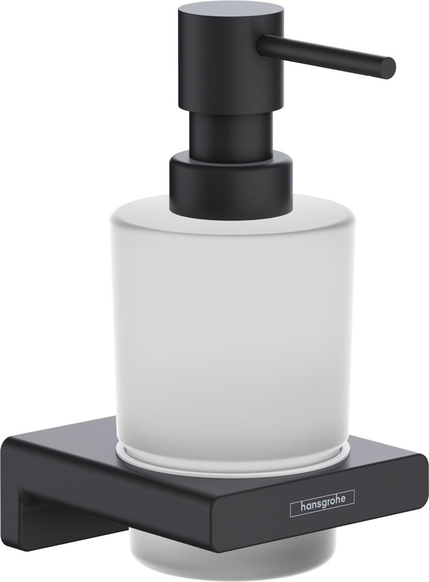Distributeur de savon liquide Hansgrohe AddStoris en noir mat