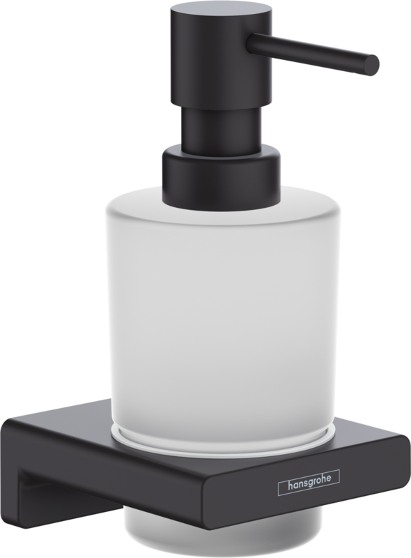 Distributeur de savon liquide Hansgrohe AddStoris en noir mat