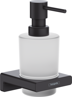 Distributeur de savon liquide Hansgrohe AddStoris en noir mat
