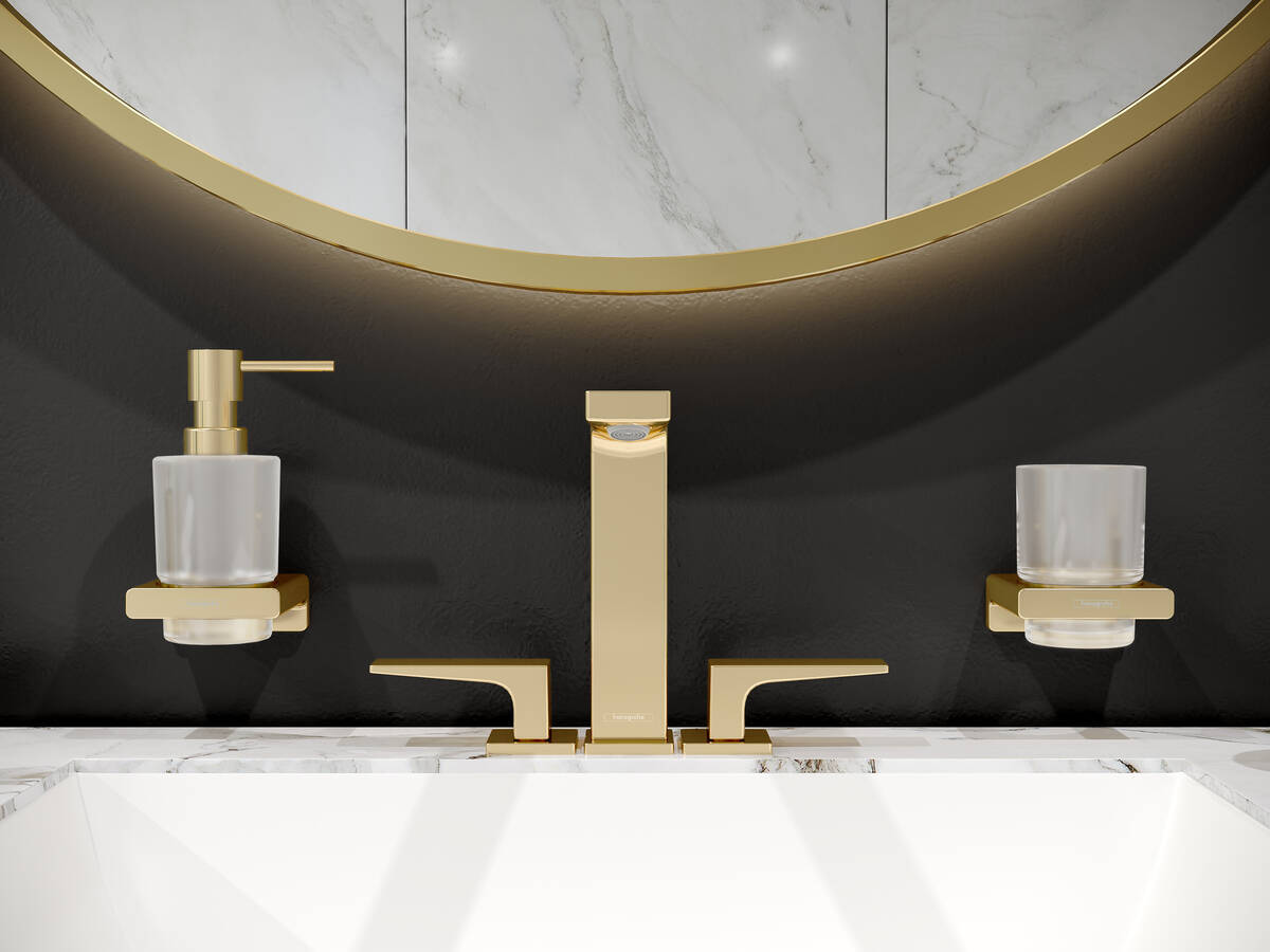 Porte-brosse à dents Hansgrohe AddStoris en doré poli - vue 2