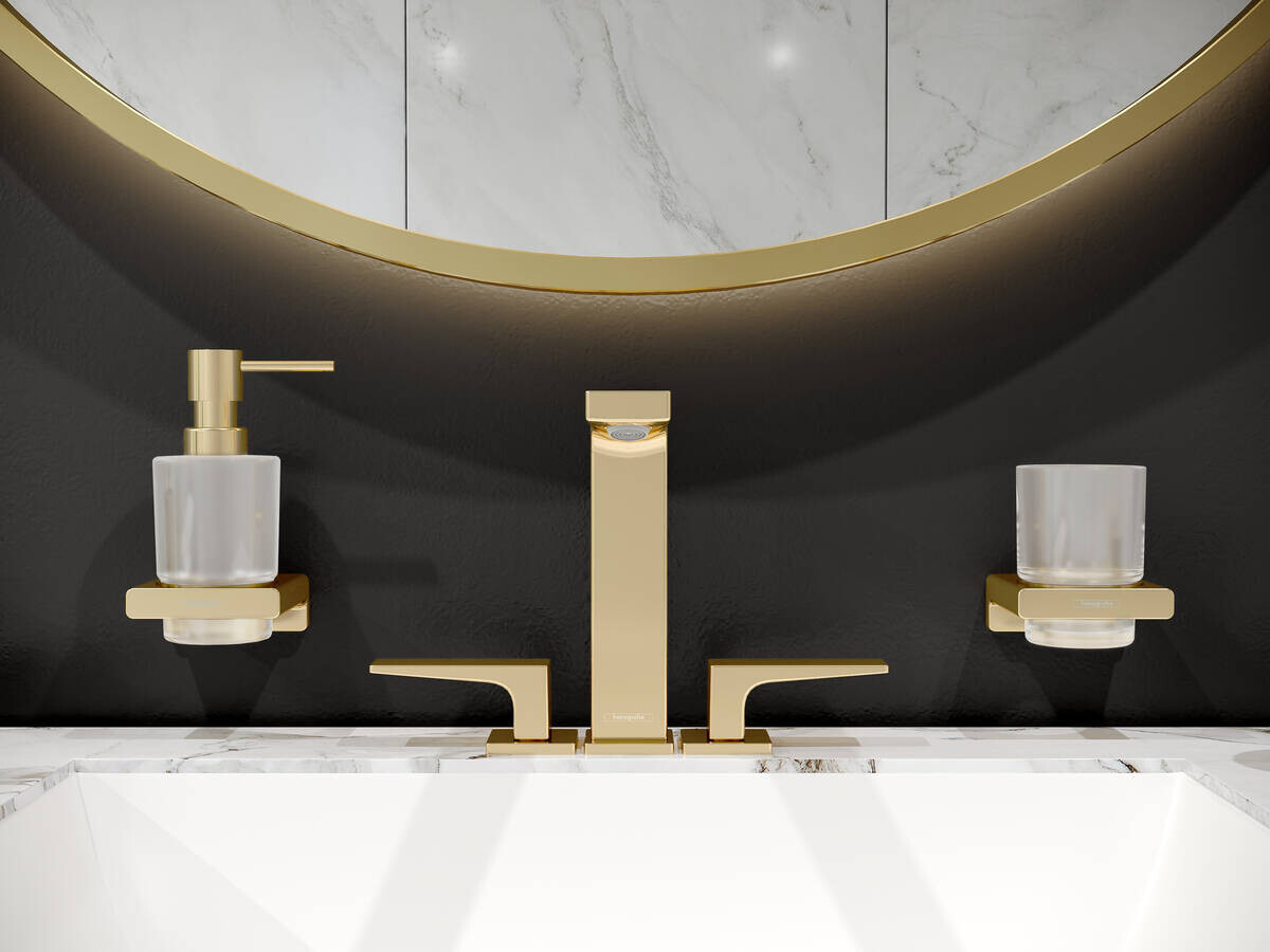 Porte-brosse à dents Hansgrohe AddStoris en doré poli — vue 2