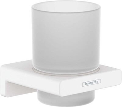 Porte-brosse à dents Hansgrohe AddStoris en blanc mat