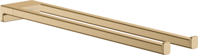 Porte-serviettes double branche Hansgrohe AddStoris en bronze brossé