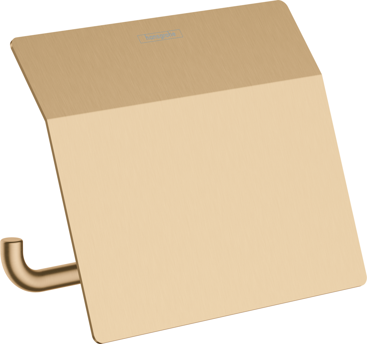 Porte-papier WC avec couvercle Hansgrohe AddStoris en bronze brossé