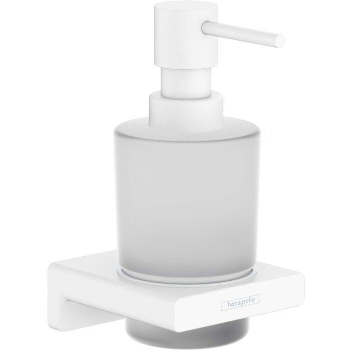 Distributeur de savon liquide Hansgrohe AddStoris en blanc mat