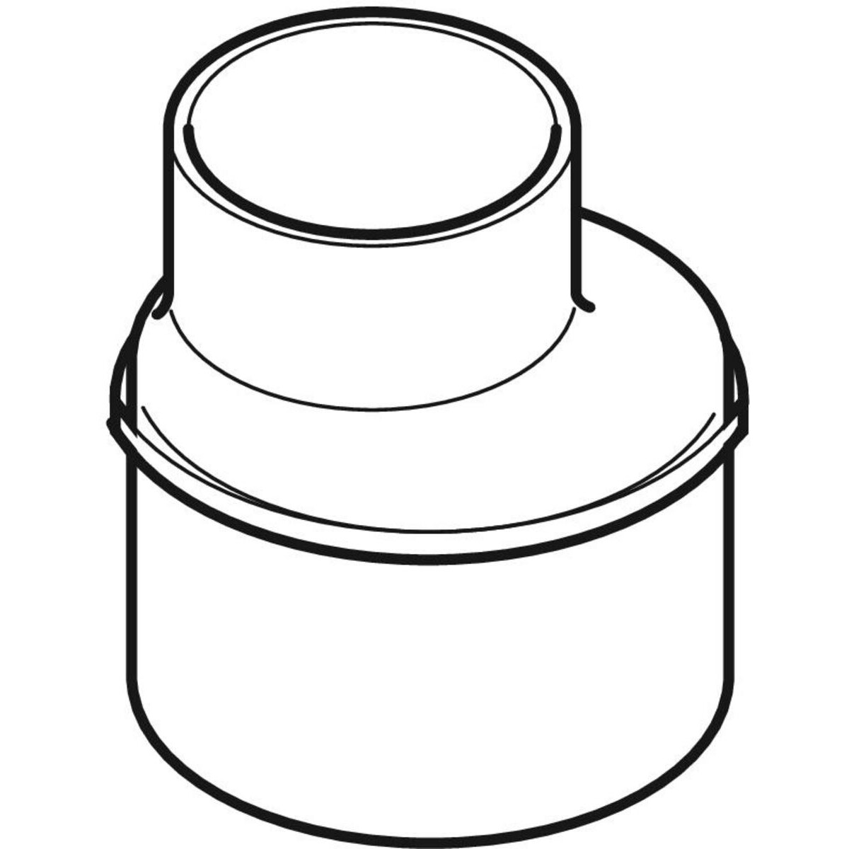 Réduction excentrique Geberit PEHD Silent db 20, courte : d=75mm, d1=56mm