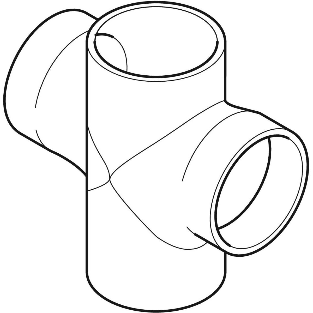 Embranchement 88.5° Geberit PEHD Silent db 20 : d=110mm, d1=110mm — vue 2