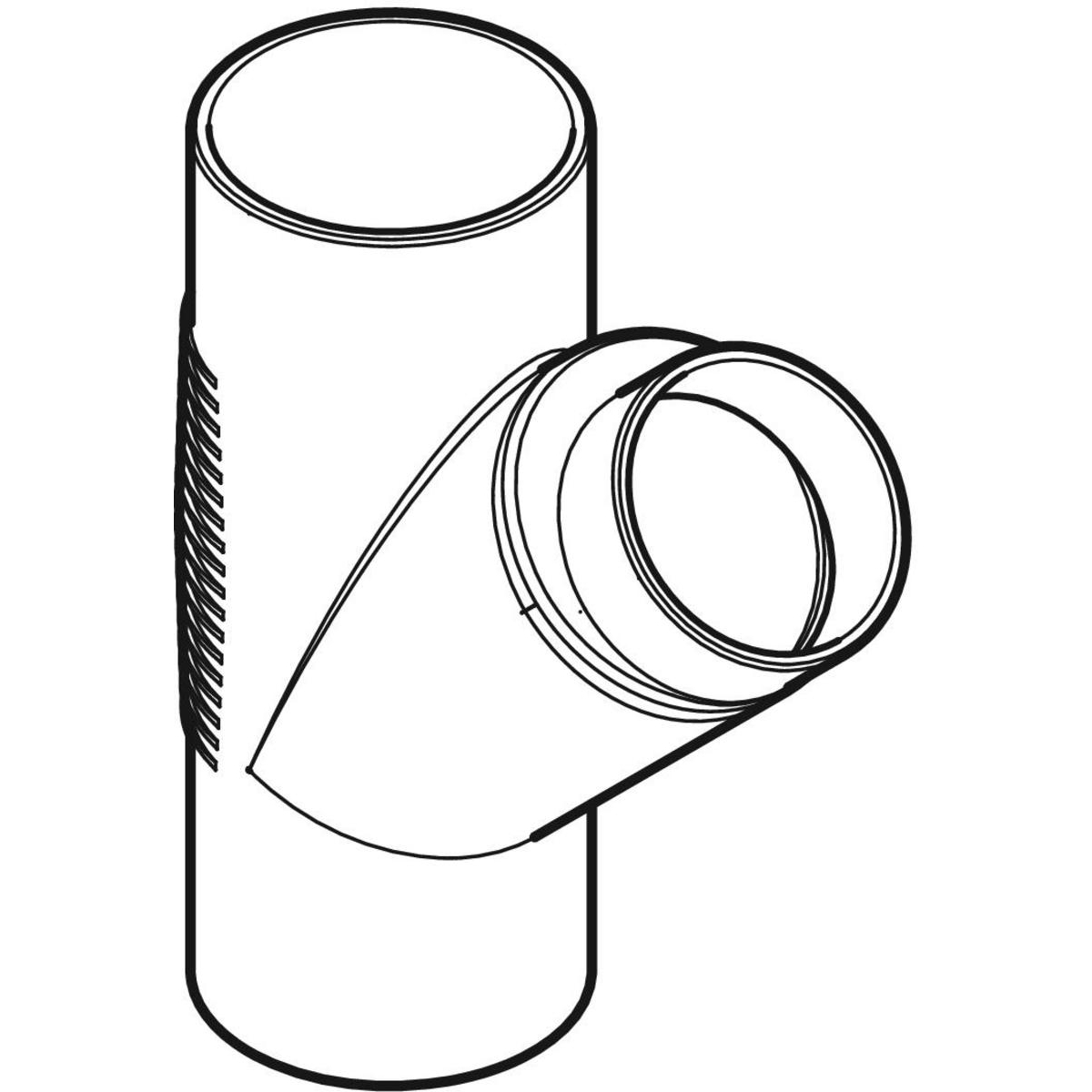 Embranchement / Culotte Simple 45° Geberit PEHD Silent db 20 : d=160mm, d1=135mm - vue 2