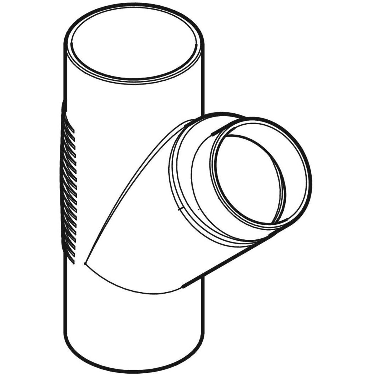 Embranchement / Culotte Simple 45° Geberit PEHD Silent db 20 : d=160mm, d1=135mm — vue 2