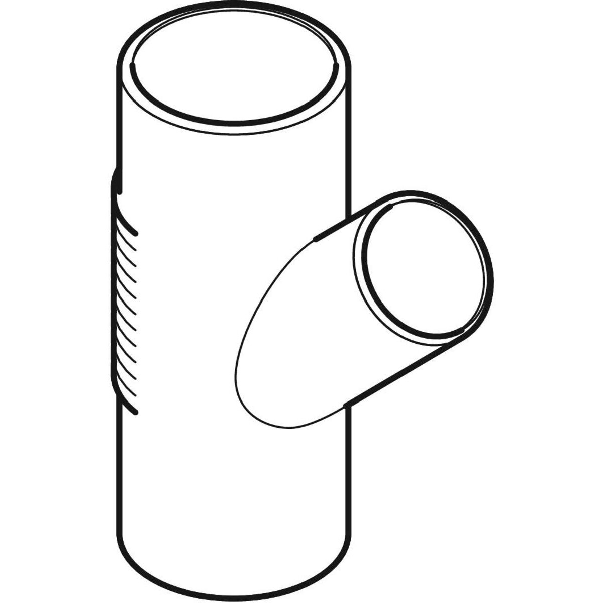 Embranchement / Culotte Simple 45° Geberit PEHD Silent db 20 : d=56mm, d1=56mm — vue 2