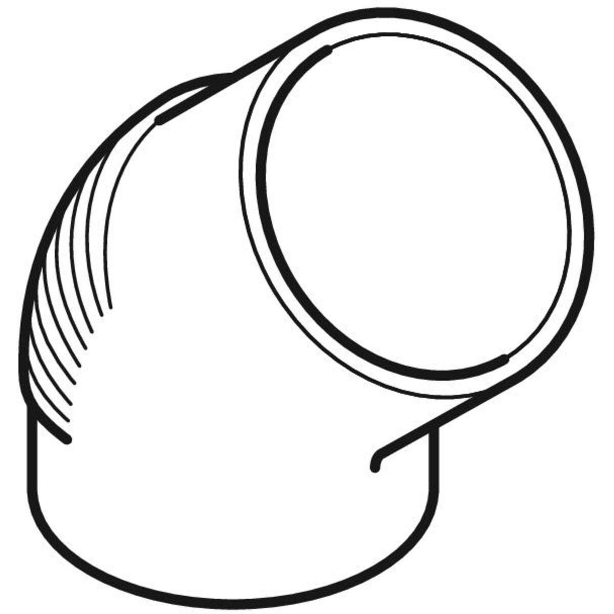 Coude Geberit PEHD Silent db 20 : 45°, d=56mm — vue 2