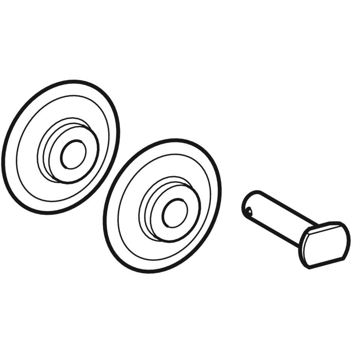 Jeu de molettes de découpe Geberit, pour coupe-tubes  pour tubes en matière synthétique : d=48-168mm - vue 2