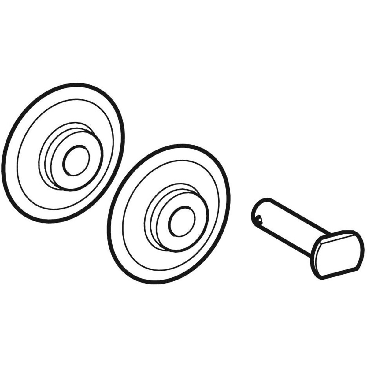 Jeu de molettes de découpe Geberit, pour coupe-tubes  pour tubes en matière synthétique : d=48-168mm