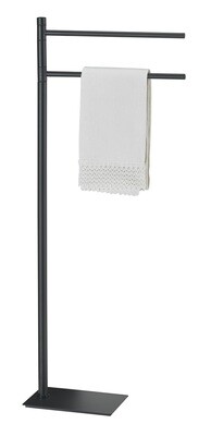 Porte-serviettes sur pied Trilly noir mat