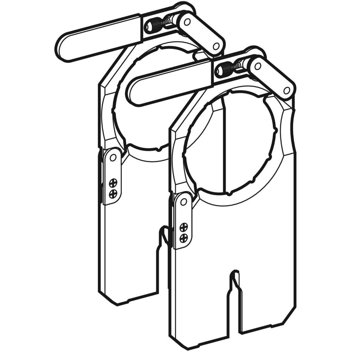 Jeu de supports de fixation Geberit (2 pc.) : d=63mm