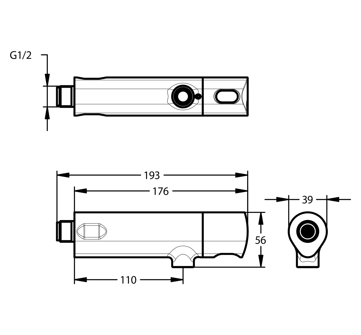 Robinet temporisé sans contact mural simple 3L / min Presto Safe