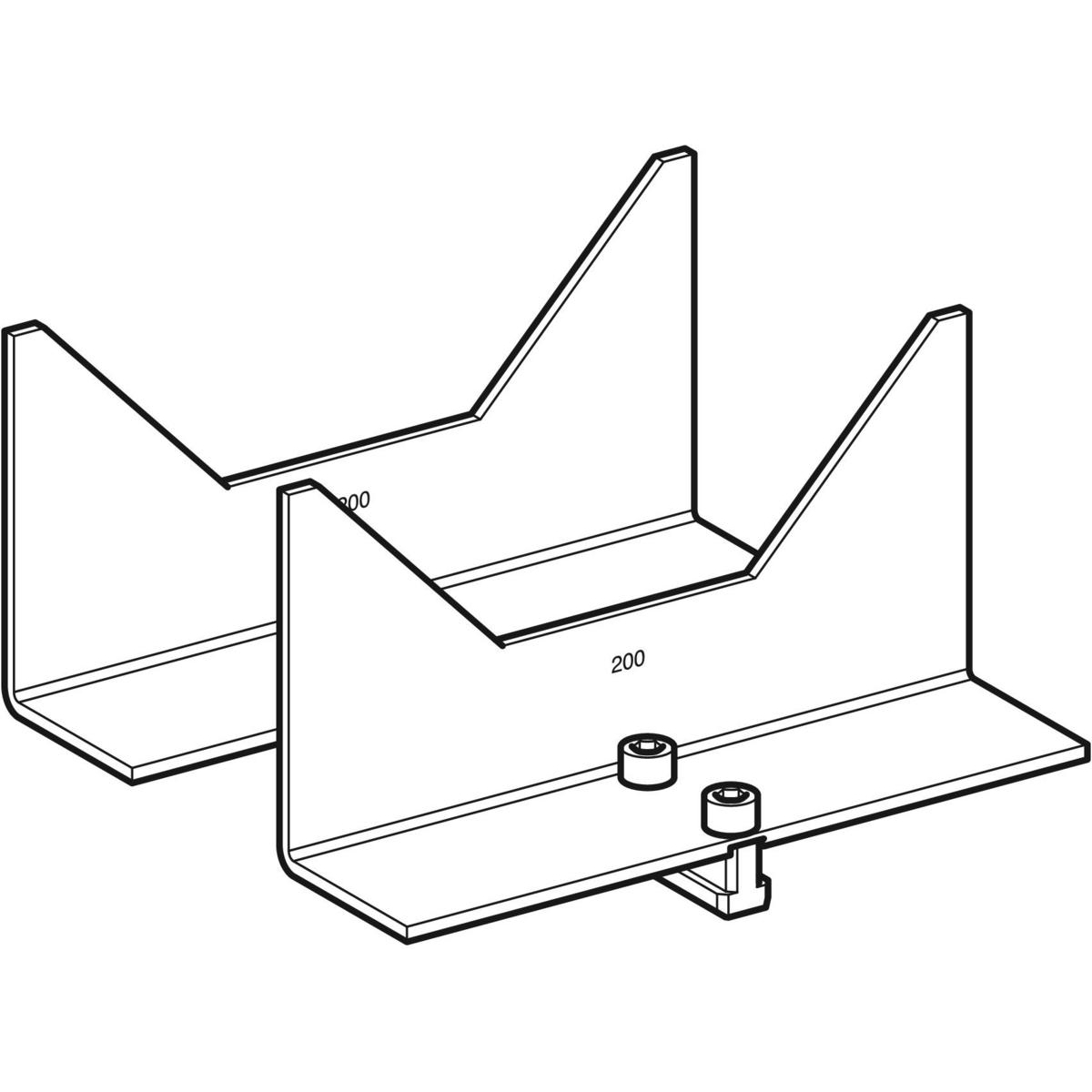 Jeu de supports de tube Geberit pour machine à souder Universal (2 pc.) : d=200mm - vue 2