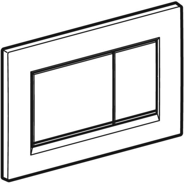 Plaque de déclenchement Sigma20 square / Noir mat - bandes design : chromé brillant / Revêtement Easy Clean + Anti-Traces de doigt - vue 5