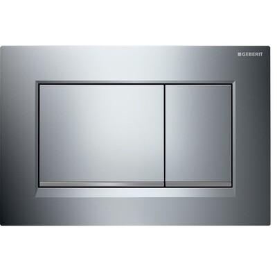 Plaque de déclenchement Geberit Sigma20 square / Chromé brillant - bandes design : chromé mat