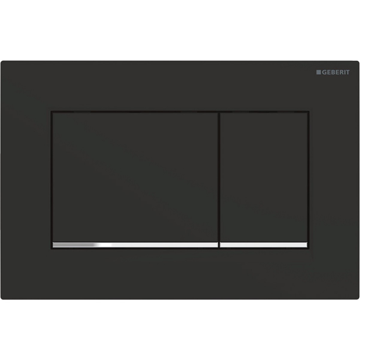 Plaque de déclenchement Sigma30 / Noir mat - bandes design : chromé