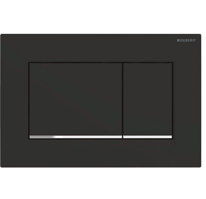 Plaque de déclenchement Sigma30 / Noir mat – bandes design : chromé