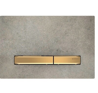 Plaque de déclenchement Geberit Sigma50 / Aspect béton - laiton