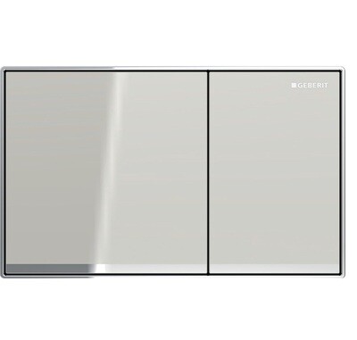 Plaque de déclenchement Geberit Sigma60 à fleur de paroi / Verre  sable gris
