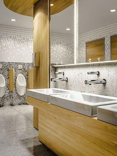 Robinet de lavabo électronique mural avec pile Presto Linea — vue 3