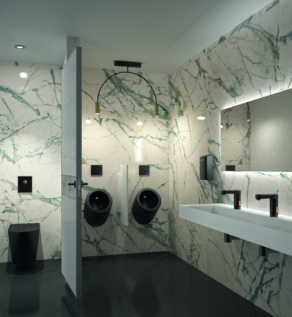 Mitigeur de lavabo électronique en noir / or rosé avec pile Presto So’o - vue 2
