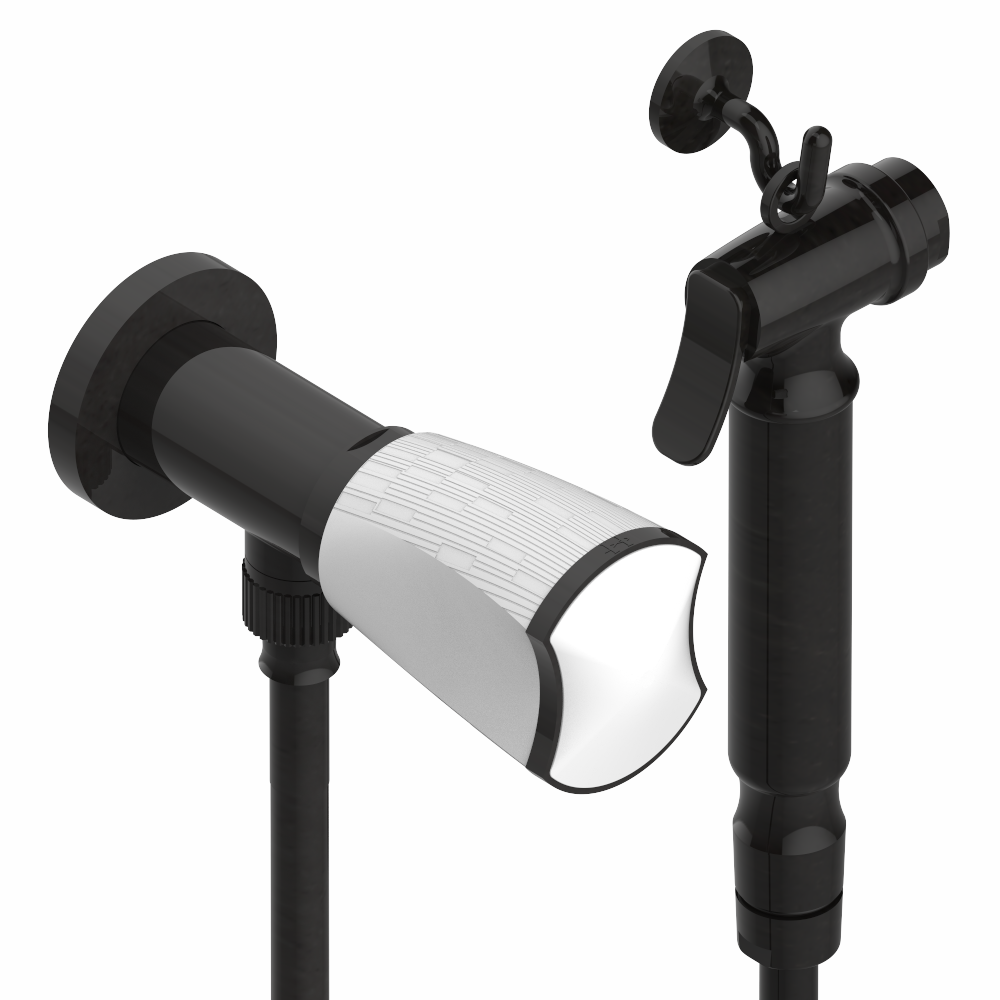 Ensemble hygiénique de WC THG avec robinet d'arrêt - Collection "Infini porcelaine blanche" - vue 3