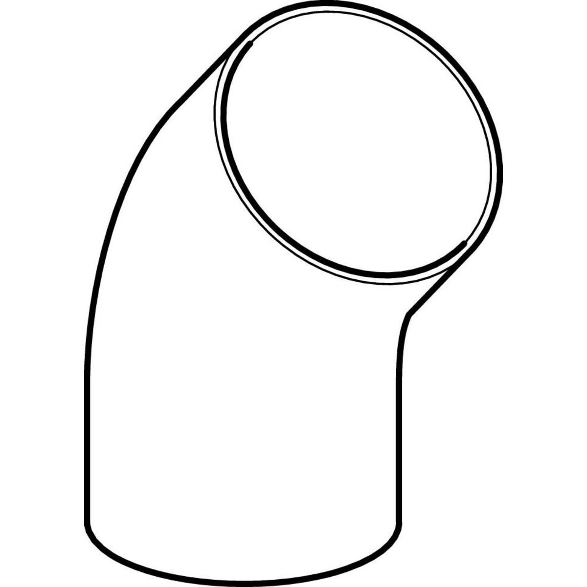 Coude Geberit PEHD : 45°, d=200mm