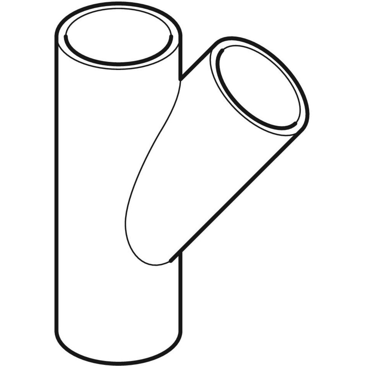Branch / Simple 45° (Y) Fitting Geberit PEHD: d=40mm, d1=40mm