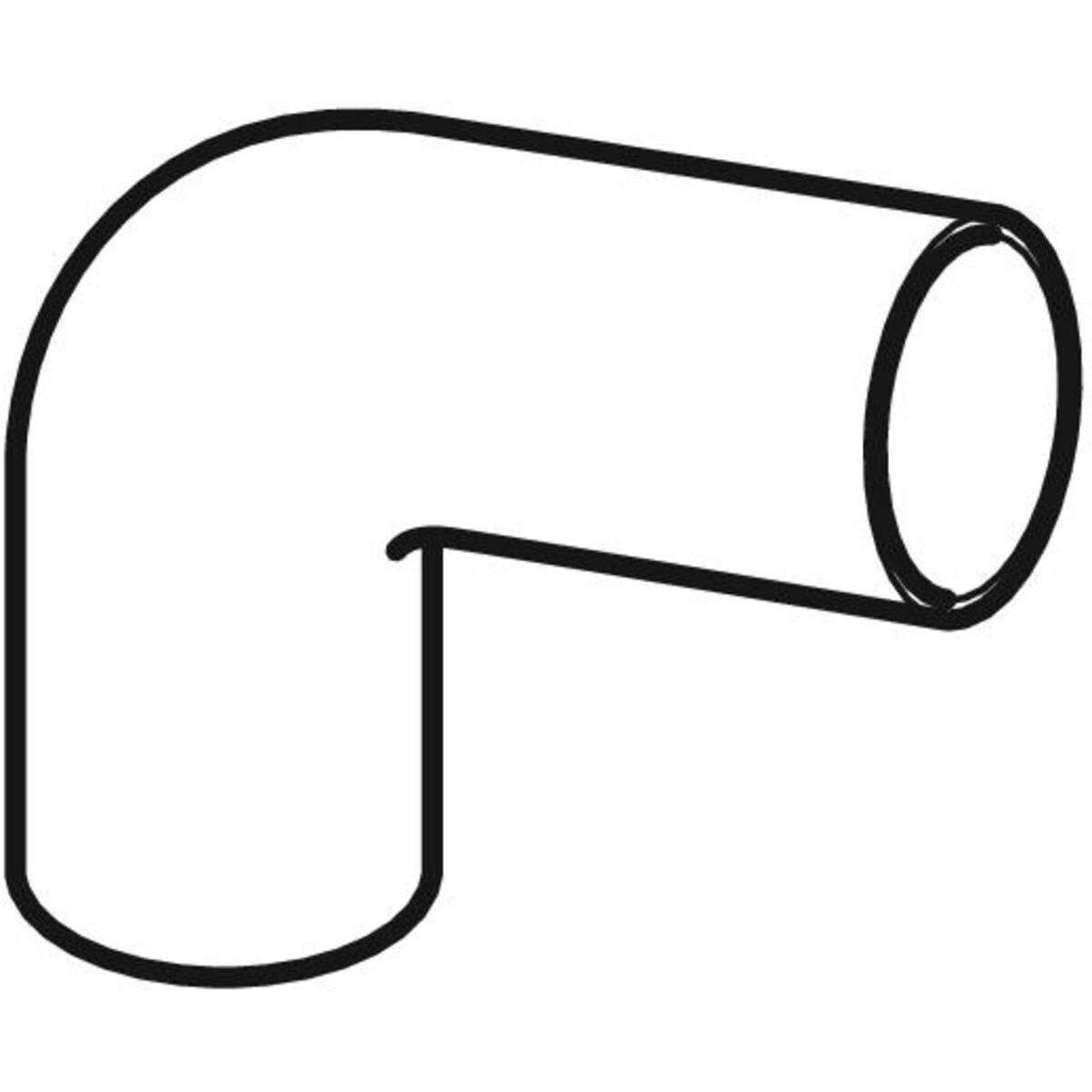 Coude de raccordement 90° Geberit PEHD pour manchette : d=56mm, d1=50mm, di=44mm — vue 2