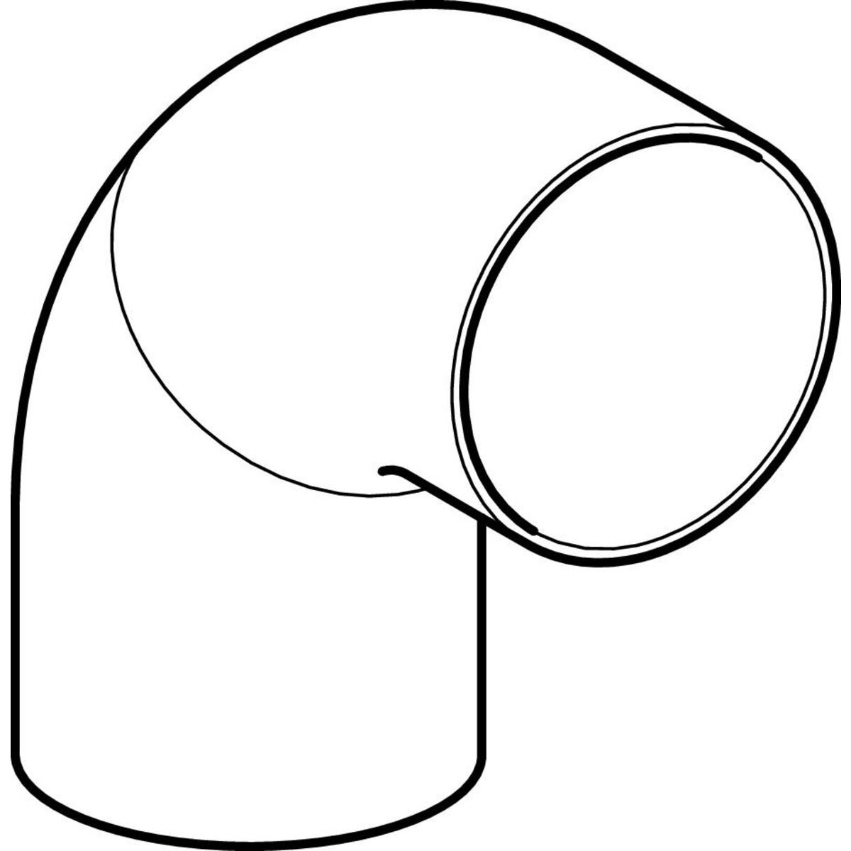 Coude à segment Geberit PEHD : 90°, d=200mm — vue 2