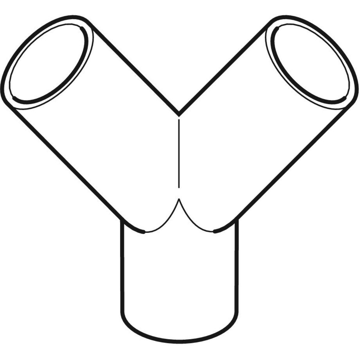 Té-culotte 2 x 30° Geberit PEHD : d=110mm, d1=110mm